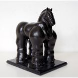 FERNANDO BOTERO [imputee] - Caballo Grande - Bronze sculpture with very dark brown patina