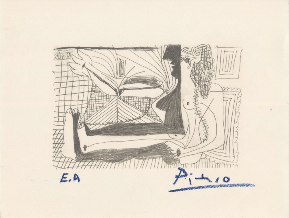 PABLO PICASSO [d'apres] - April 25, 1964 - Original silkscreen & lithograph