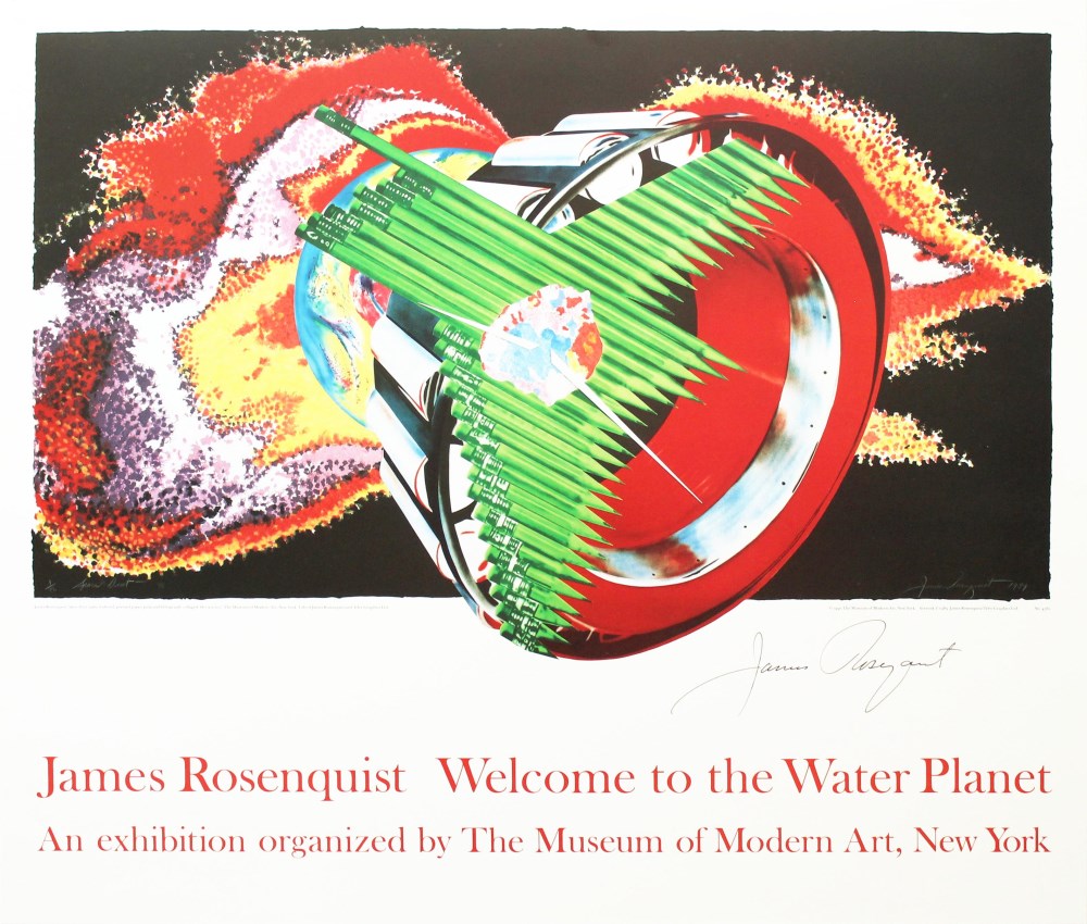 JAMES ROSENQUIST - Welcome to the Water Planet: Space Dust - Original color offset lithograph