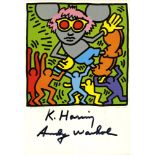 ANDY WARHOL & KEITH HARING - Andy Mouse IV, Homage to Warhol - Color offset lithograph