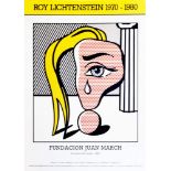 ROY LICHTENSTEIN - Girl with Tear III - Color offset lithograph