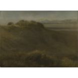 W[ILLARD] E. WORDEN - San Francisco from the Sand Dunes - Vintage hand-colored mammoth plate gela...