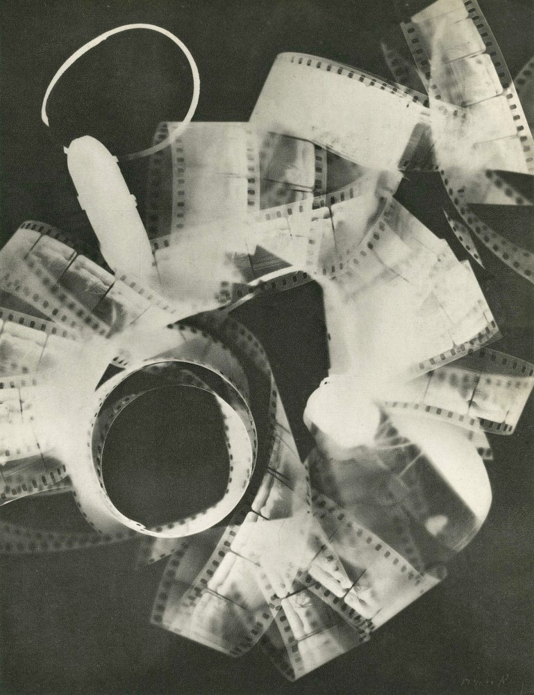 MAN RAY - Rayograph - Film Strip Roll Up - Original vintage photogravure