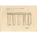 DONALD JUDD [d'apres] - Study for Project - Pencil drawing on paper