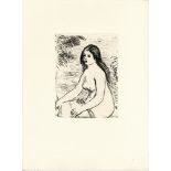 PIERRE-AUGUSTE RENOIR - Femme nue assise - Etching & softground