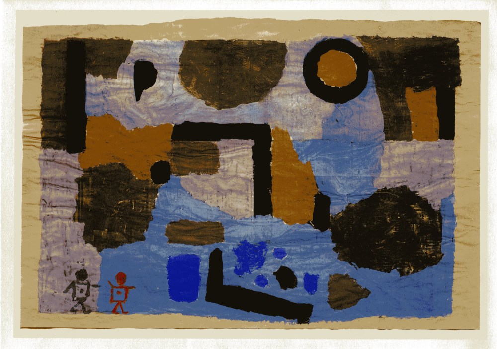 PAUL KLEE - With the Two Strays ["Avec les deux egares'] - Original color collotype
