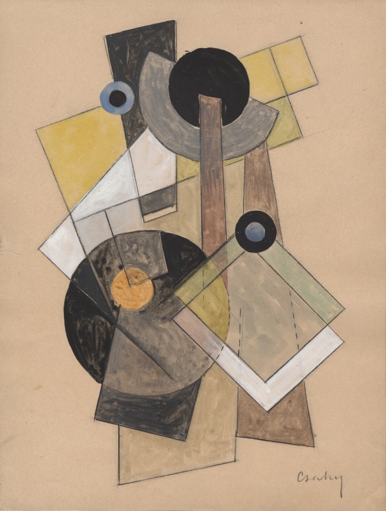 JOSEPH CSAKY - Composition Cubiste - Watercolor and ink drawing on paper