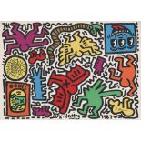 KEITH HARING - Pop Shop Tokyo Sticker Sheet - Color offset lithographic printing