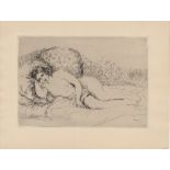 PIERRE-AUGUSTE RENOIR - Femme couchée (tournée à gauche) - Original etching