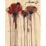 CY TWOMBLY - Untitled Study (#3) - Oil and acrylic on paper
