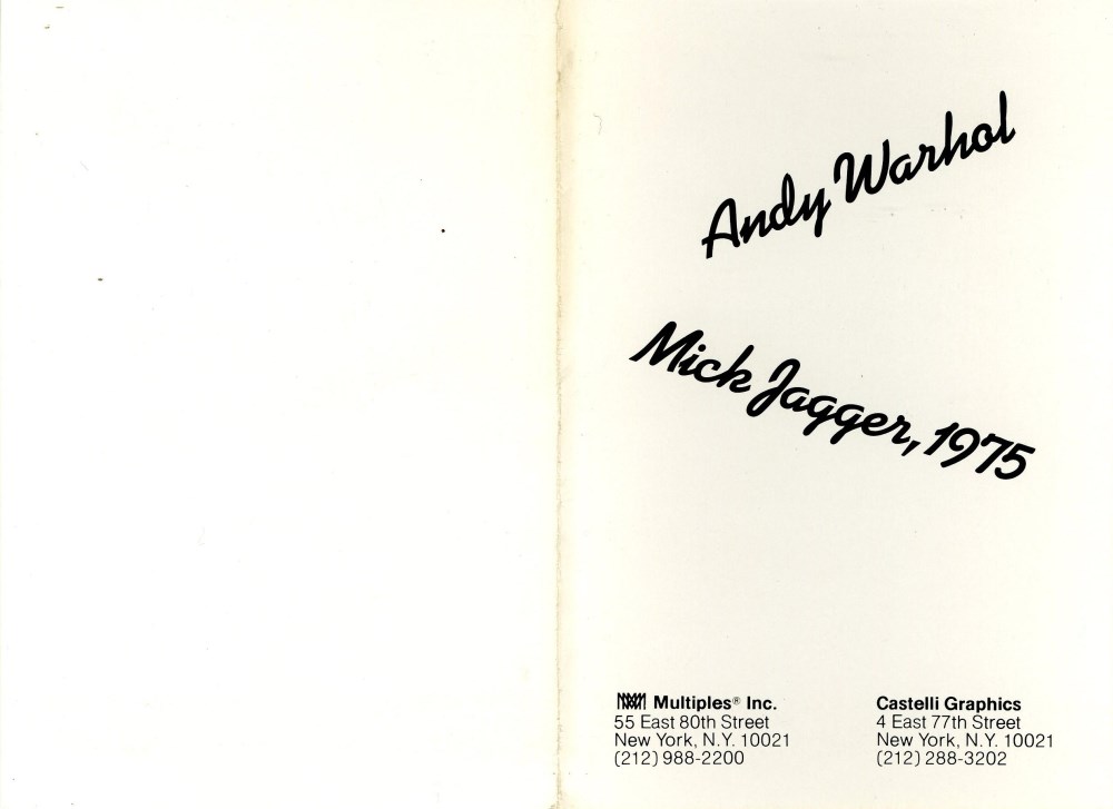 ANDY WARHOL - Mick Jagger Suite (first edition) - Color offset lithographs - Image 7 of 8