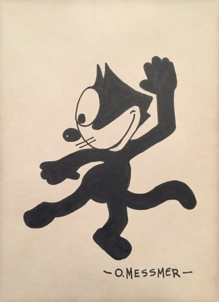 OTTO MESSMER - Felix the Cat Posing #2 - Pen and ink on paper