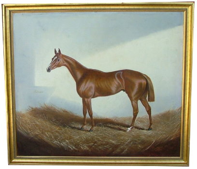 ALFONSO GRAY/GREY - The Racehorse 'Recorder' - Oil on canvas