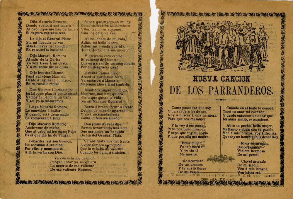 JOSE GUADALUPE POSADA - Verdaderos Versos de Macario Romero - Relief engraving - Image 2 of 2