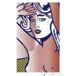 ROY LICHTENSTEIN - Nude with Blue Hair, State I - Color relief print
