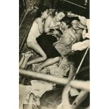 WEEGEE [arthur h. fellig] - Children Sleeping on a Fire Escape - Original vintage photogravure