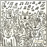 KEITH HARING - Ten Cats - Lithograph