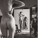 HELMUT NEWTON - Self-Portrait with Wife and Models, Paris, Vogue Hommes - Original vintage photol...