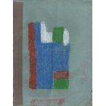 KURT SCHWITTERS - Modernist Komposition - Conte crayon and crayon drawing