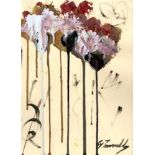 CY TWOMBLY - Untitled Study (#2) - Oil and acrylic on paper