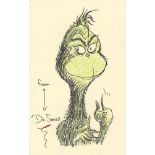 THEODOR SEUSS GEISEL [DR. SEUSS] - The Grinch - Felt-tip pen and crayon on paper