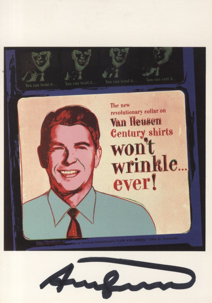 ANDY WARHOL - Van Heusen (Ronald Reagan) - Color offset lithograph