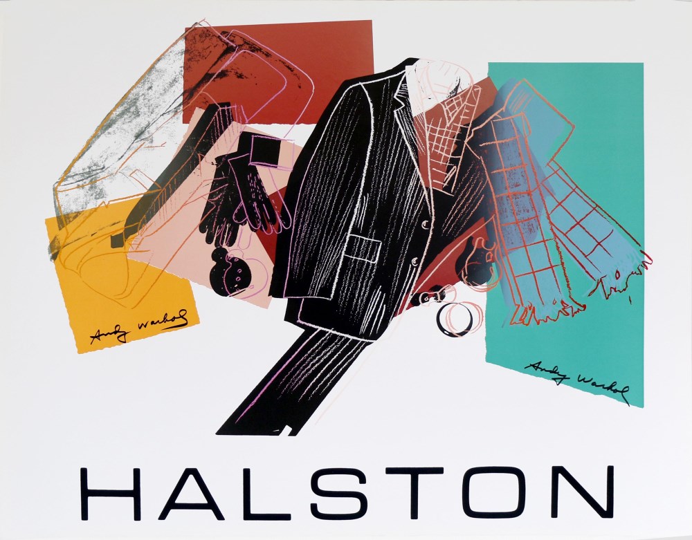 ANDY WARHOL - Halston Men's Wear - Original color silkscreen and lithograph