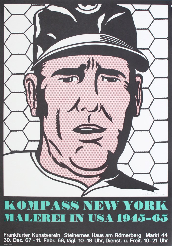 ROY LICHTENSTEIN - Baseball Manager - Color lithograph