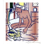 ROY LICHTENSTEIN - Two Nudes, State I - Color relief print