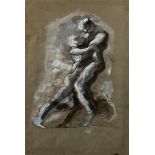 AUGUSTE RODIN - Desir enveloppe - Gouache, wash, brush, and pen and ink drawing on paper