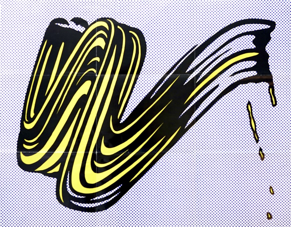 ROY LICHTENSTEIN - Brushstroke - Original color offset lithograph