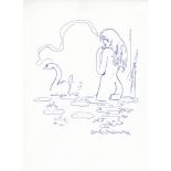 MILO MANARA - The Swans - Ink on paper