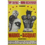 JEAN-MICHEL BASQUIAT & ANDY WARHOL - Warhol * Basquiat Paintings - Original color offset lithograph