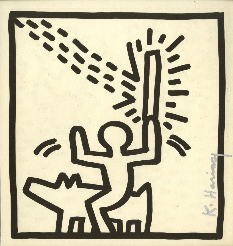 KEITH HARING - Man Riding Dog - Lithograph