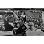 HELMUT NEWTON - Piscine Deligny, Jewels and Fashion, River Seine, Paris - Original photolithograph