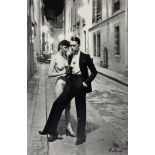 HELMUT NEWTON - Rue Aubriot, Fashion Model and Nude, Paris, 1975 - Original photolithograph