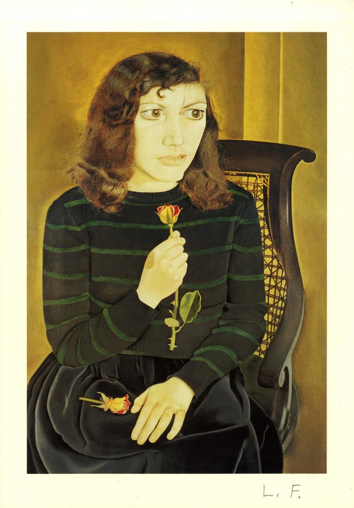 LUCIAN FREUD - Girl with Roses - Color offset lithograph