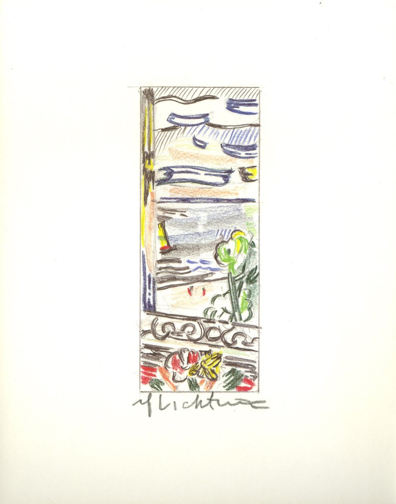 ROY LICHTENSTEIN - View from the Window - Color offset lithograph