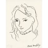 HENRI MATISSE [imputee] - Portrait de Marguerite - Ink and brush on paper
