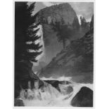 ANSEL ADAMS - Vernal Fall, Yosemite National Park, California - Original photogravure