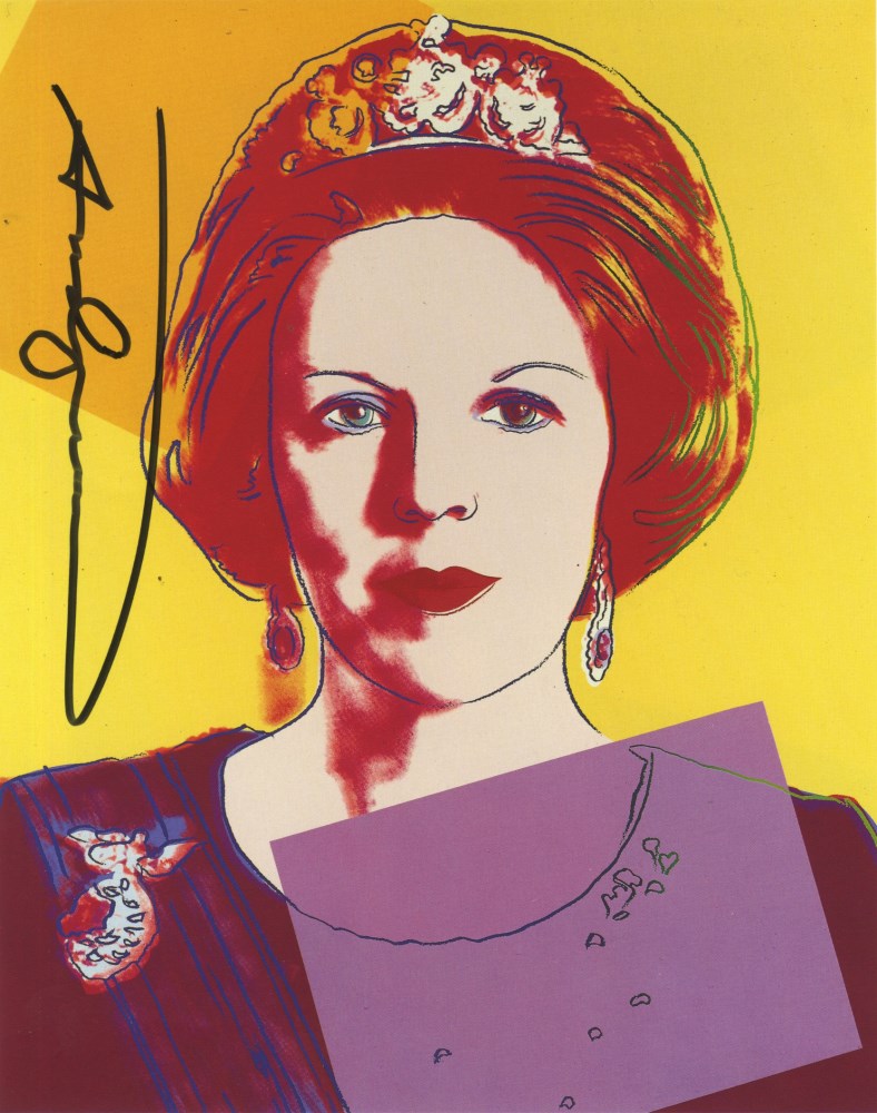 ANDY WARHOL - Queen Beatrix (#4) - Color offset lithograph