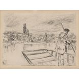 JAMES A. M. WHISTLER - The Punt - Original etching & drypoint