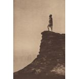 EDWARD S. CURTIS - The Prayer Token - Original vintage sepia toned photogravure