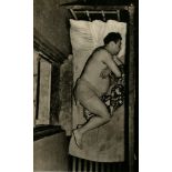 WEEGEE [arthur h. fellig] - Man Sleeping on a Fire Escape - Original vintage photogravure