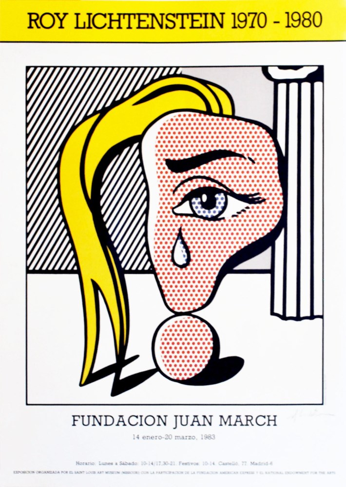 ROY LICHTENSTEIN - Girl with Tear III - Color offset lithograph