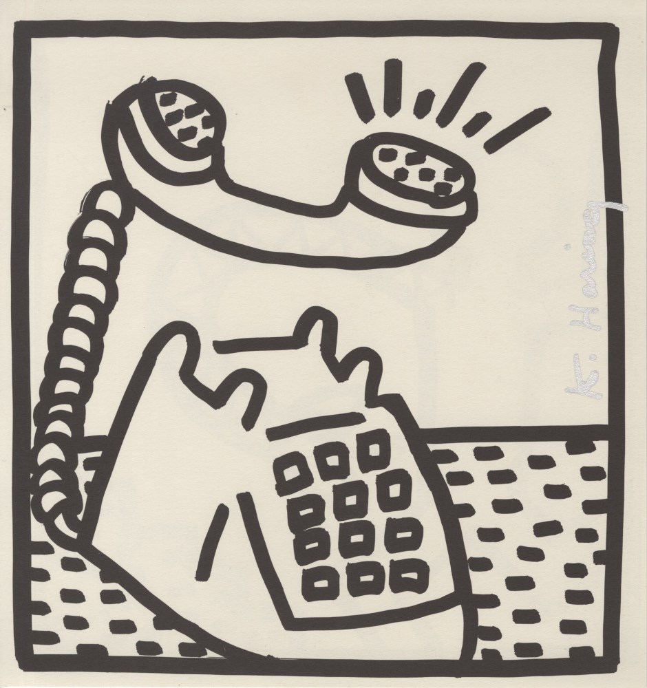 KEITH HARING - Ringing Telephone - Lithograph