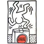 KEITH HARING - Lucky Strike: White - Original color silkscreen