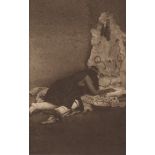 EDWARD S. CURTIS - The Prayer - Original vintage sepia toned photogravure