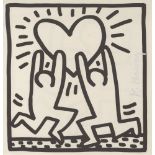 KEITH HARING - Two Men with a Heart - Lithograph