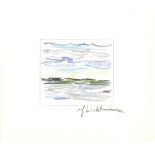 ROY LICHTENSTEIN - Sky, Land, and Water - Color offset lithograph